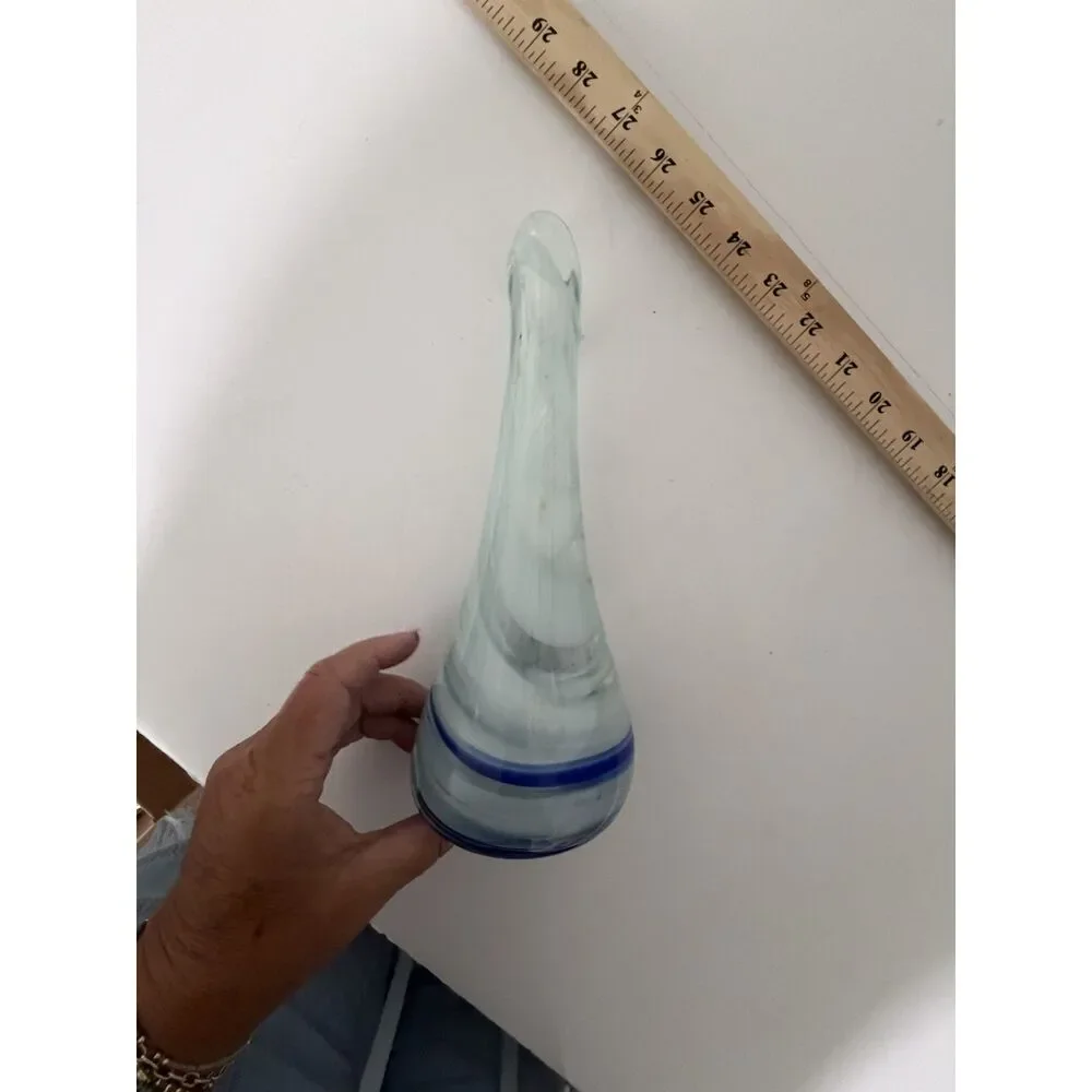 Blown Glass/ Art Glass Swung Vase.
